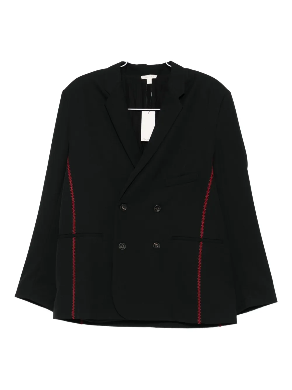 diotima stitched-detail double-breasted blazer | Black | Image 1