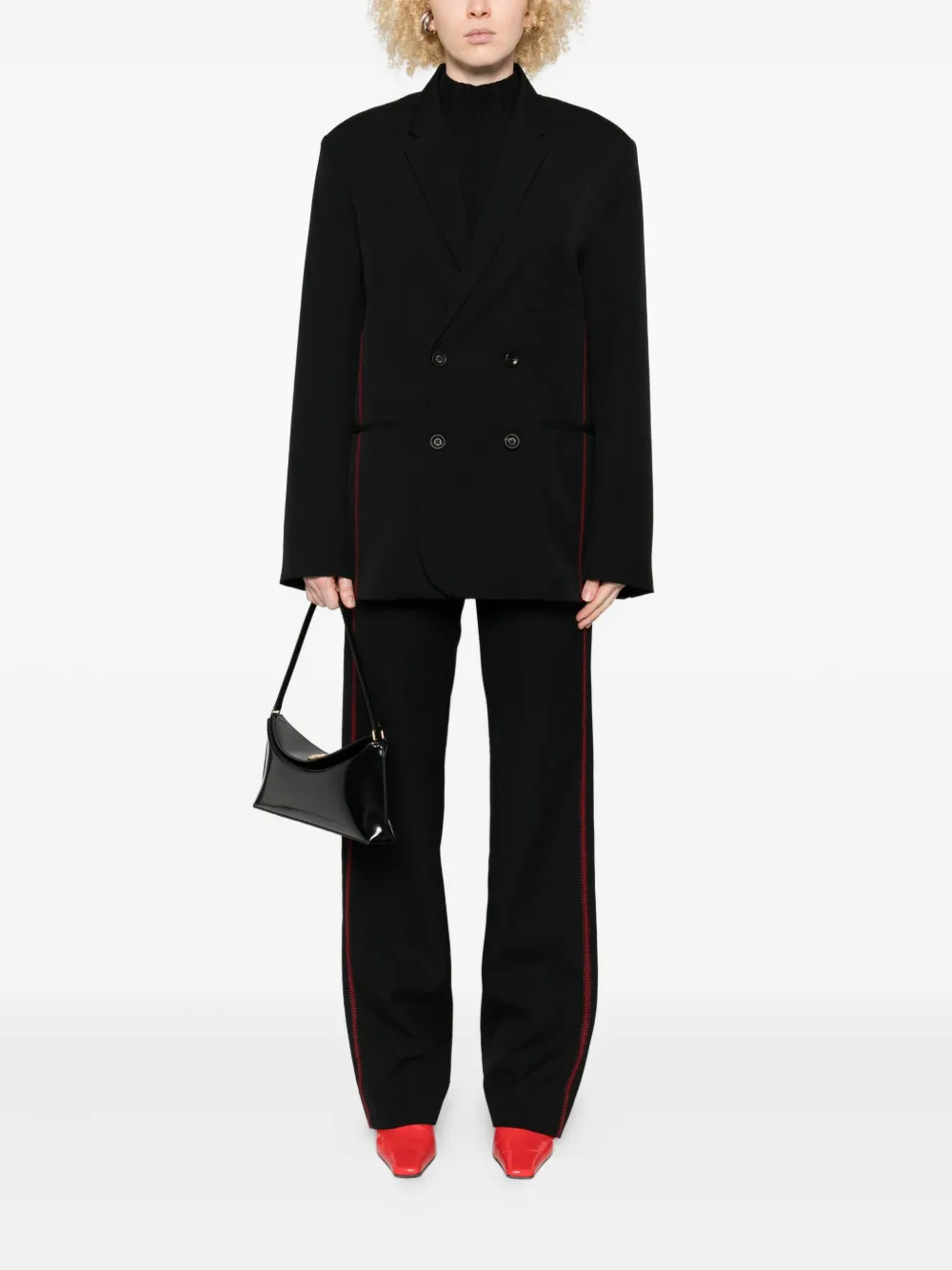 diotima stitched-detail double-breasted blazer | Blazers | Image 2