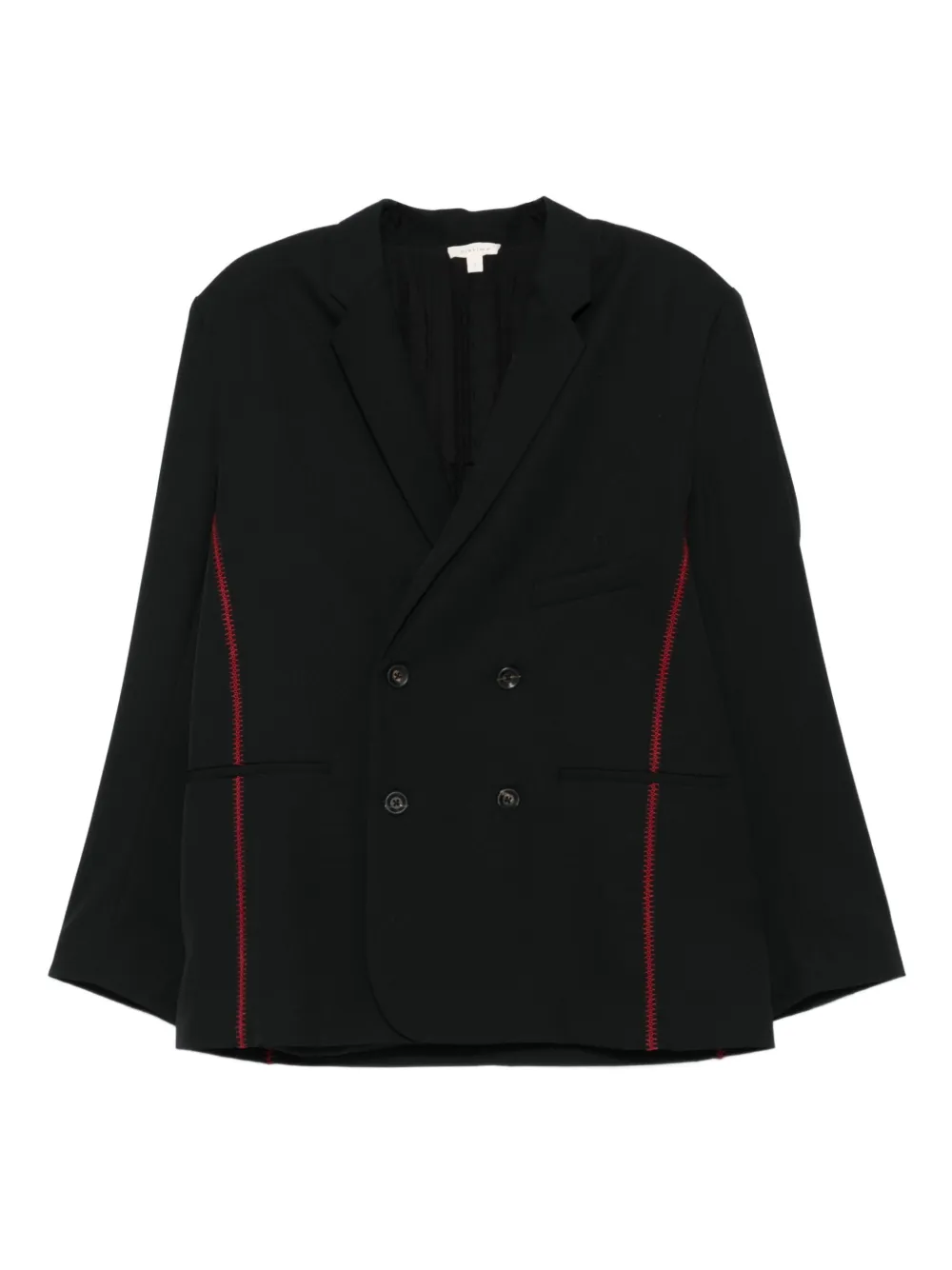 diotima stitched-detail double-breasted blazer | Black | Image 1
