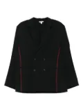 diotima stitched-detail double-breasted blazer - Black