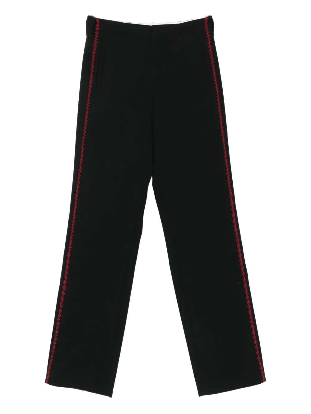 diotima side-stripe trousers - ブラック diotima side-stripe trousers - ブラック