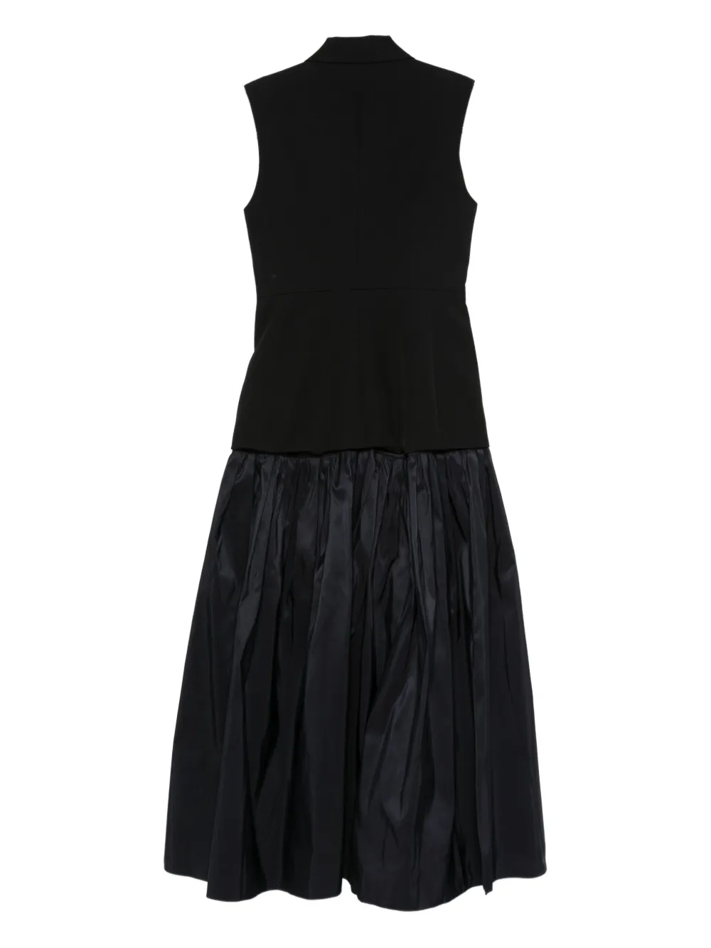 Diotima panelled button-up midi dress - Zwart