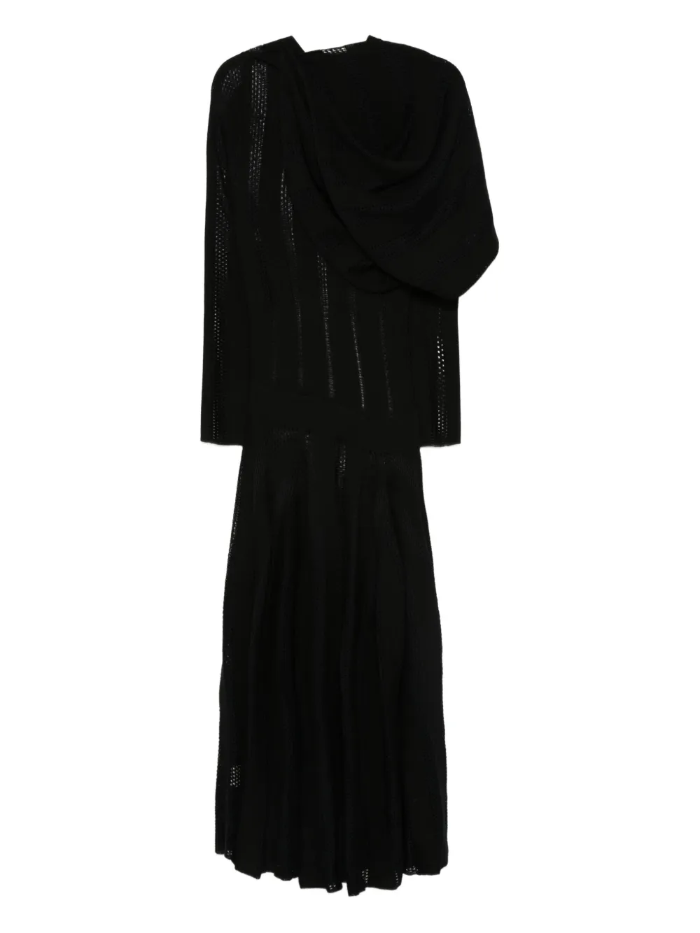 Diotima long sleeve dress - Zwart