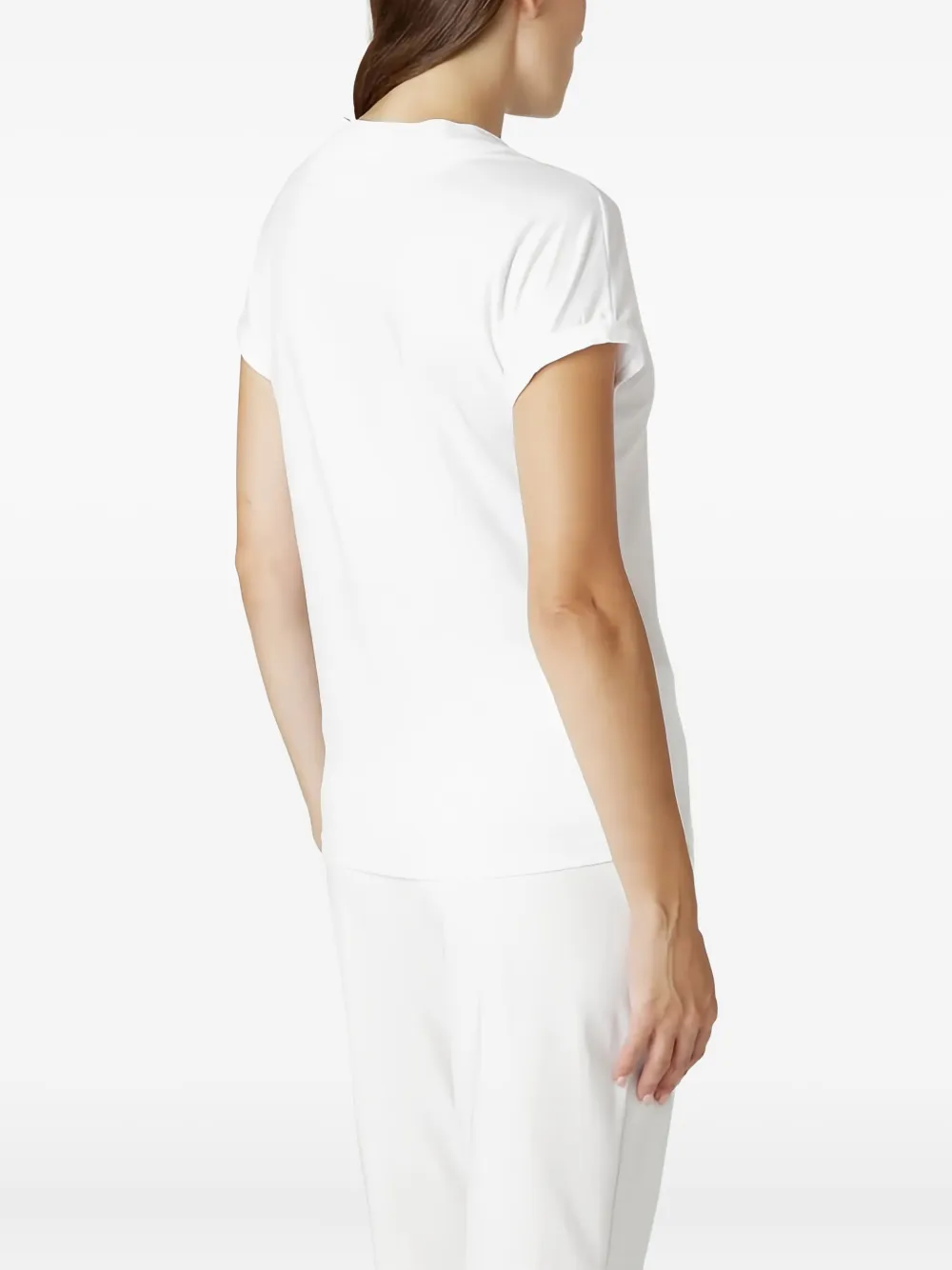 Eleventy T-shirt met opgestikte zak en opgerolde manchetten Wit