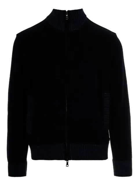 Paul & Shark zipped ribbed-hem cardigan