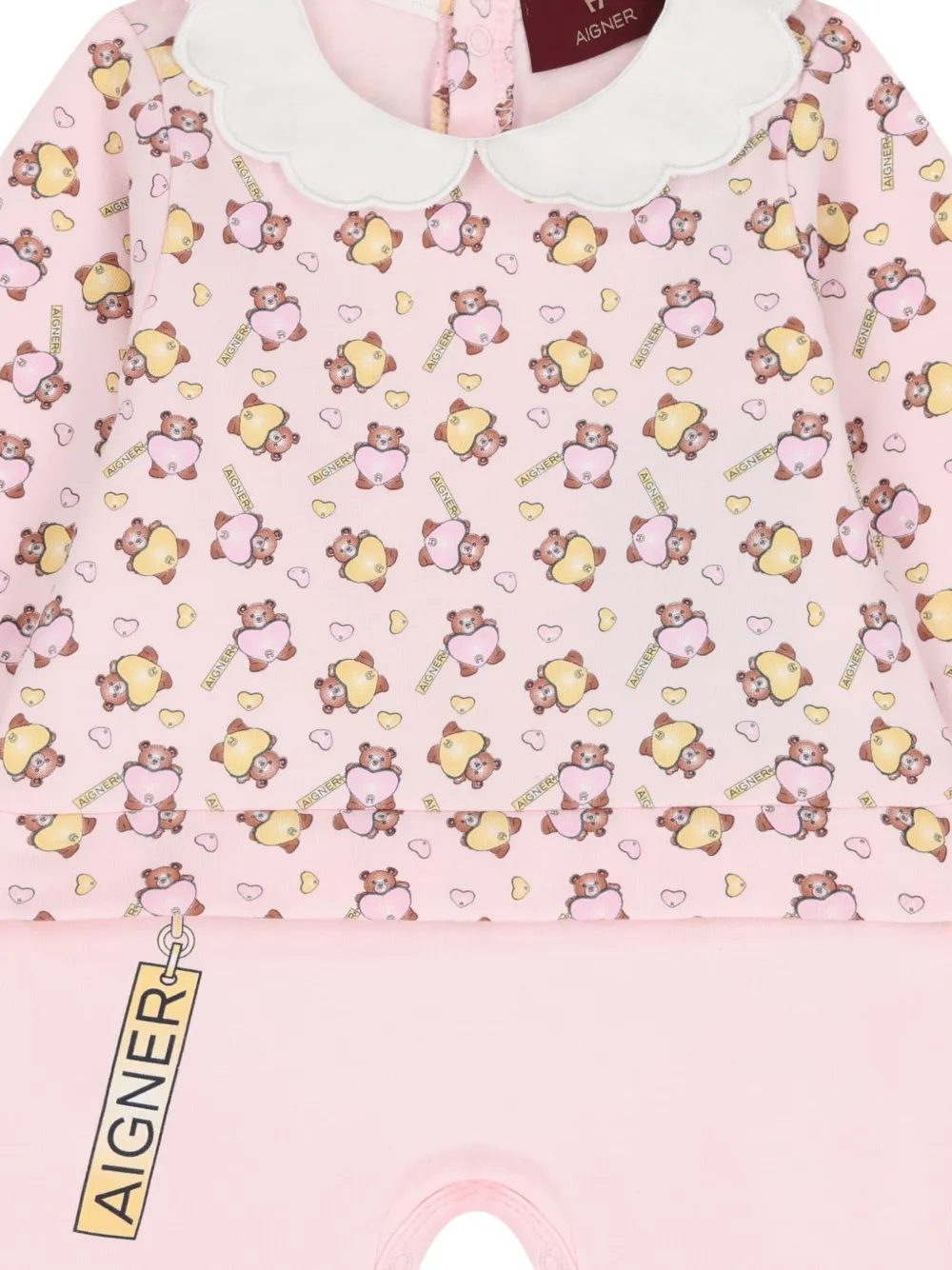 Aigner Kids teddy-bear print pajamas - Roze