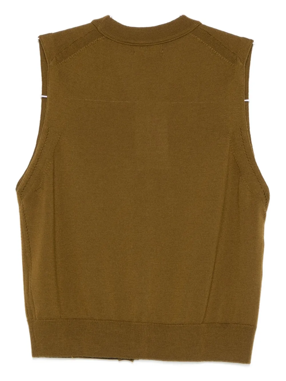 Soeur Button-front Sleeveless Top In Brown