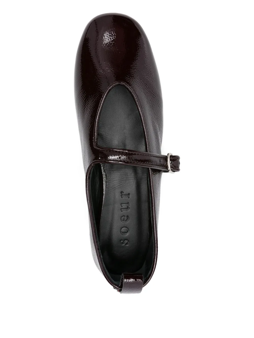 Soeur Leather Ballet Flats In Red