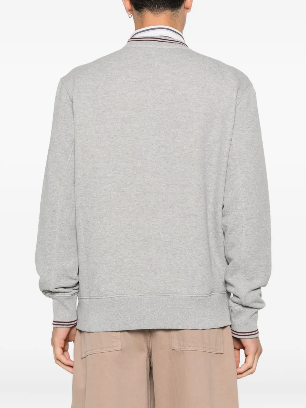 Autry logo-embroidered crew-neck sweatshirt Grijs