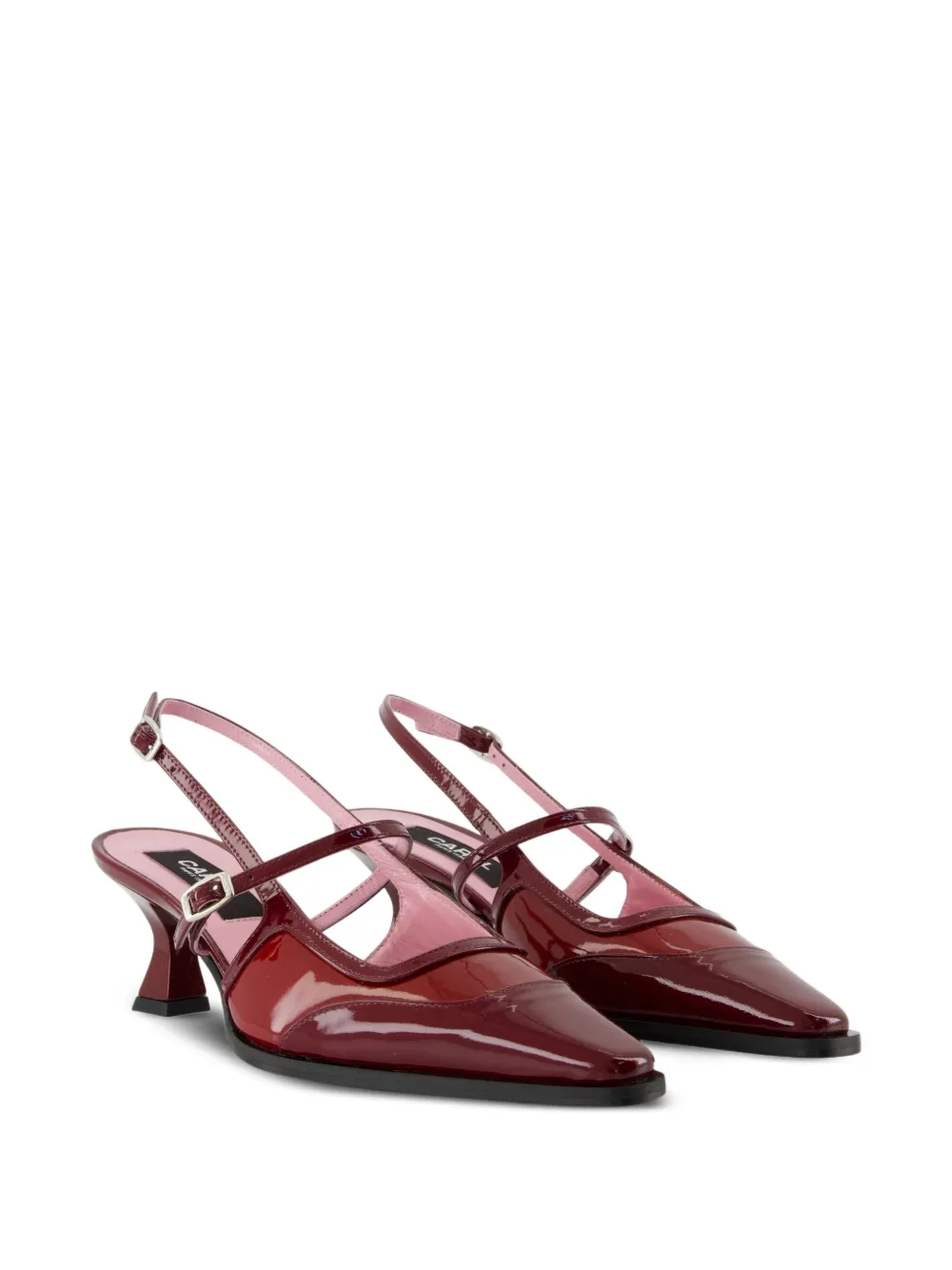 Carel Paris Cecile patent-leather slingback pumps Rood
