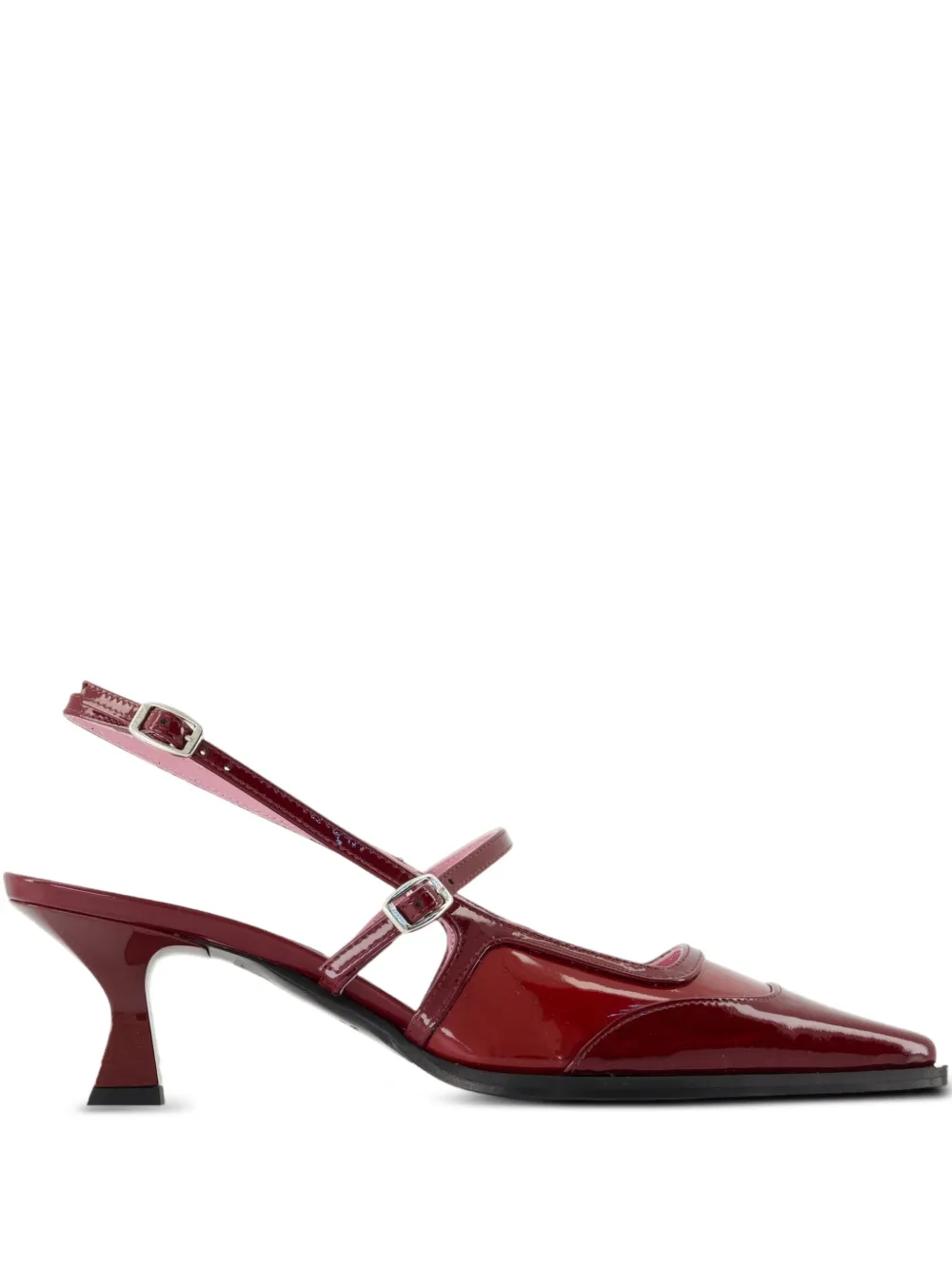 Carel Paris Cecile patent-leather slingback pumps Rood