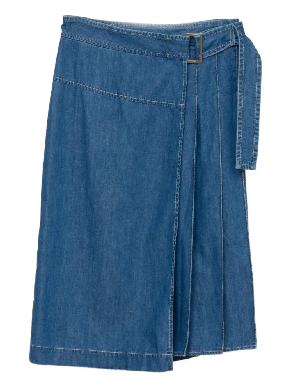 3.1 Phillip Lim Wikkelrok met ceintuur Blauw