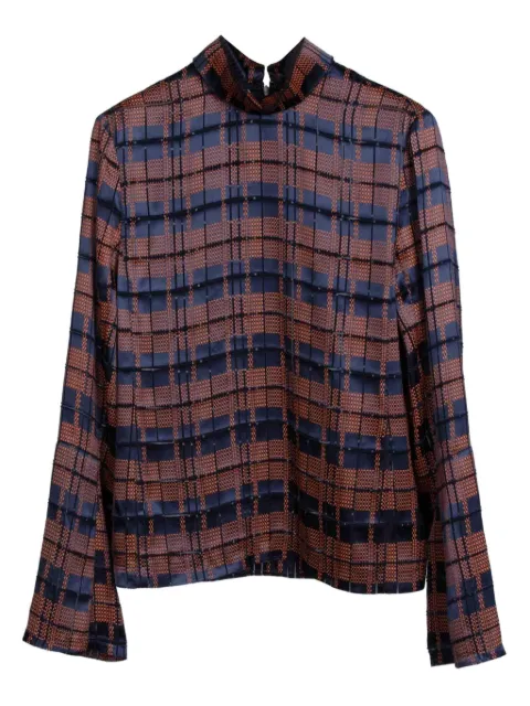 3.1 Phillip Lim Hester plaid high-neck blouse