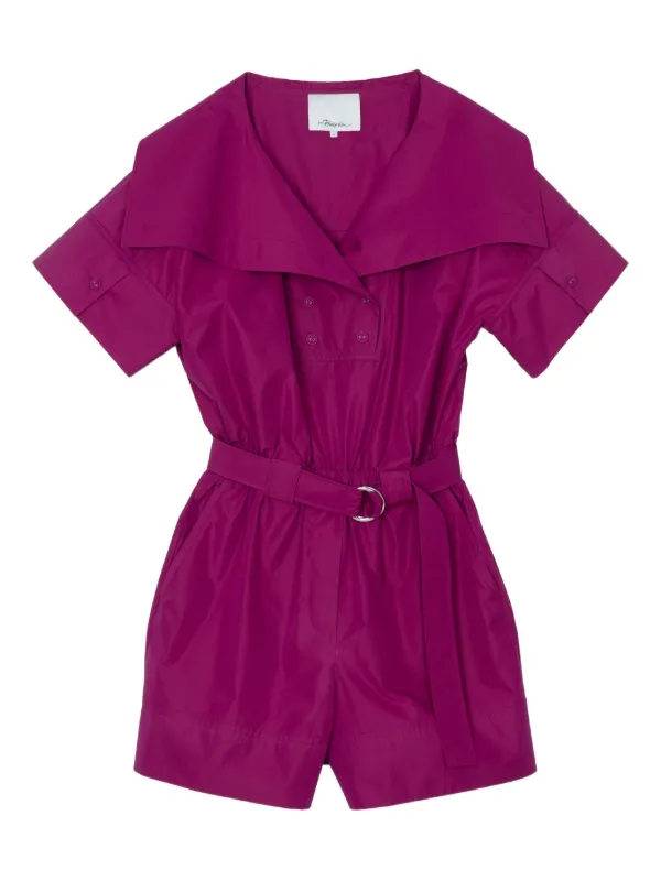 Phillip Lim wide-collar Belted Jumpsuit Pink FARFETCH OM