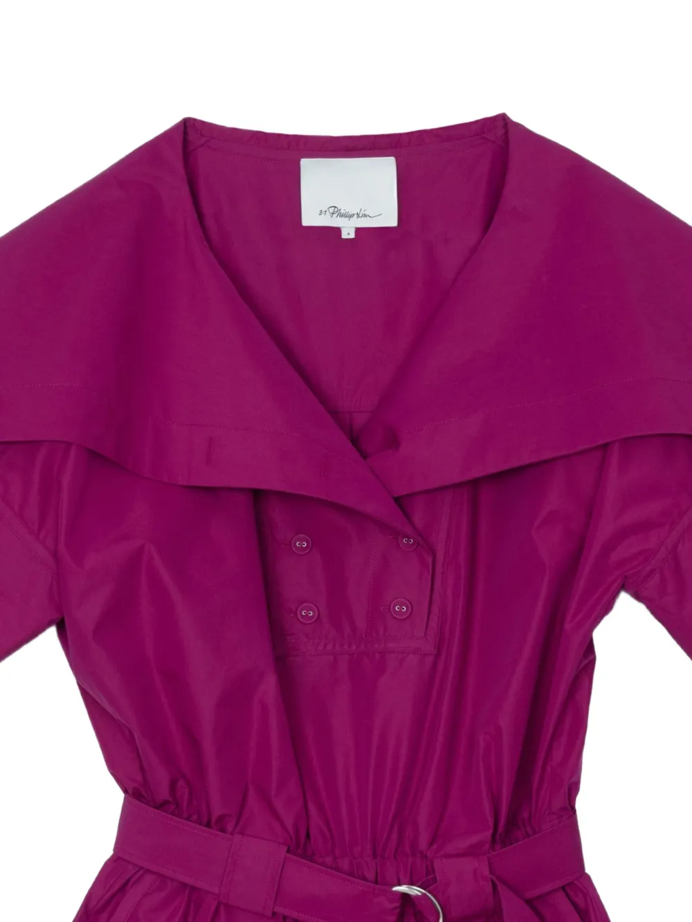 3.1 Phillip Lim Jumpsuit met wijde kraag en ceintuur - Roze