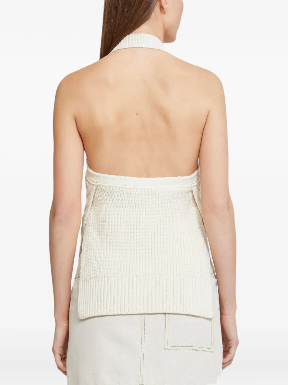 3.1 Phillip Lim cable-knit halterneck top Wit