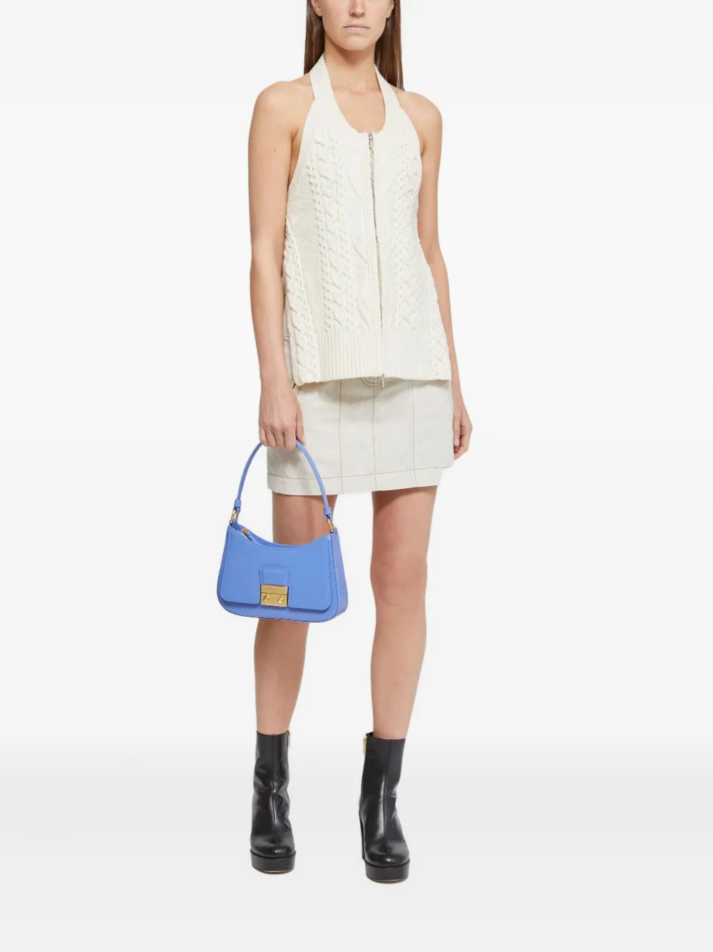 3.1 Phillip Lim cable-knit halterneck top Wit
