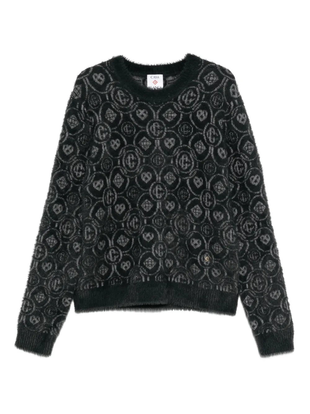 Casablanca logo-pattern sweater Grijs