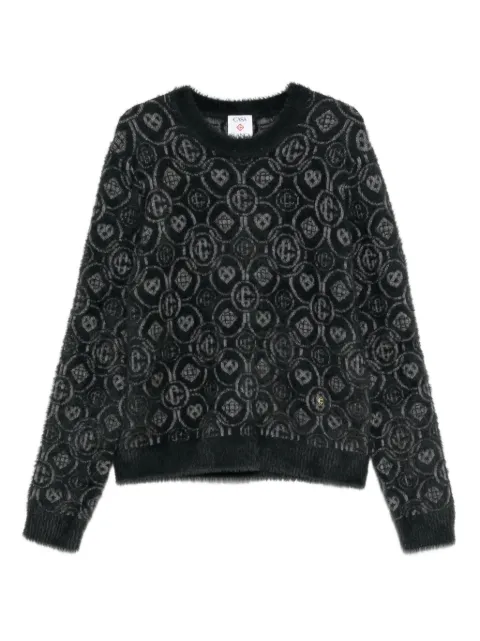 Casablanca logo-pattern sweater
