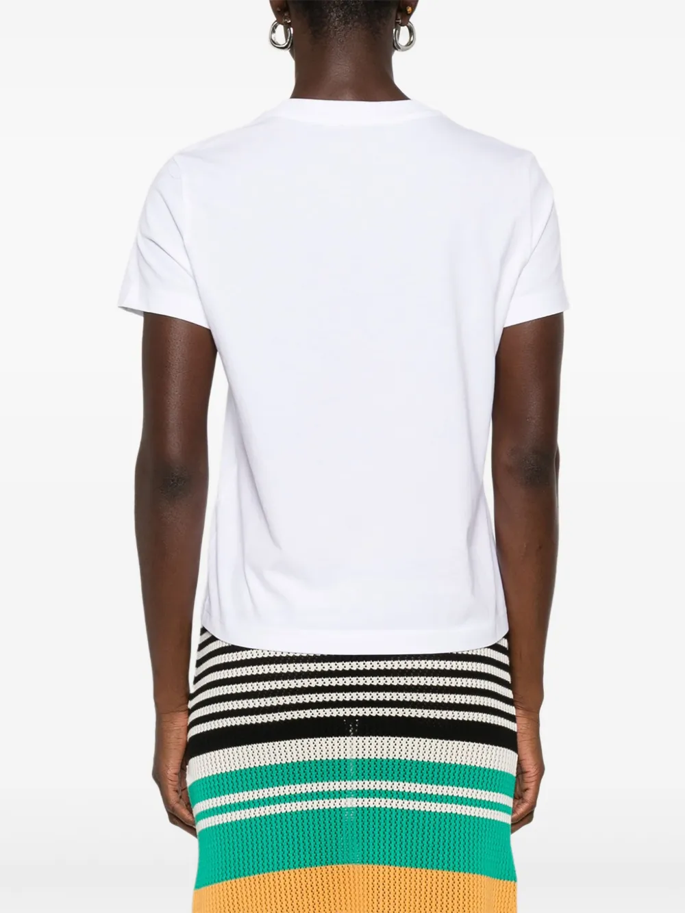Casablanca floral-print cotton T-shirt Wit