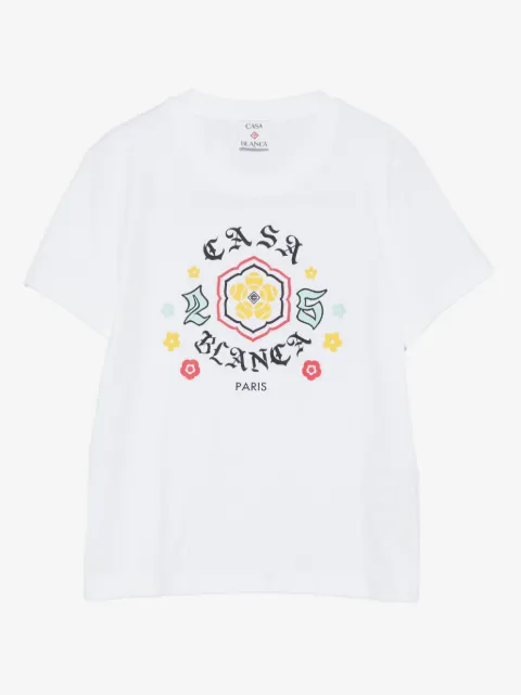 Casablanca floral-print cotton T-shirt