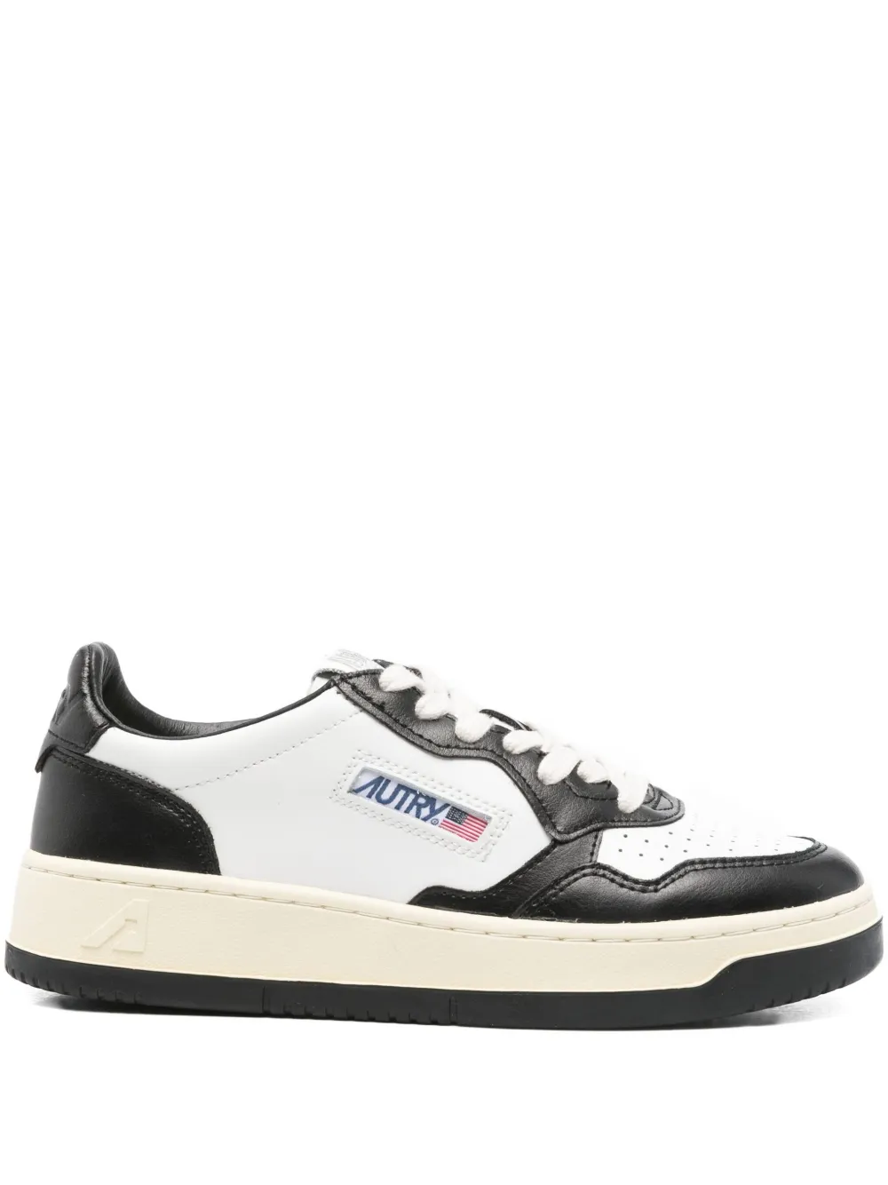 Autry Medalist leather panelled sneakers White