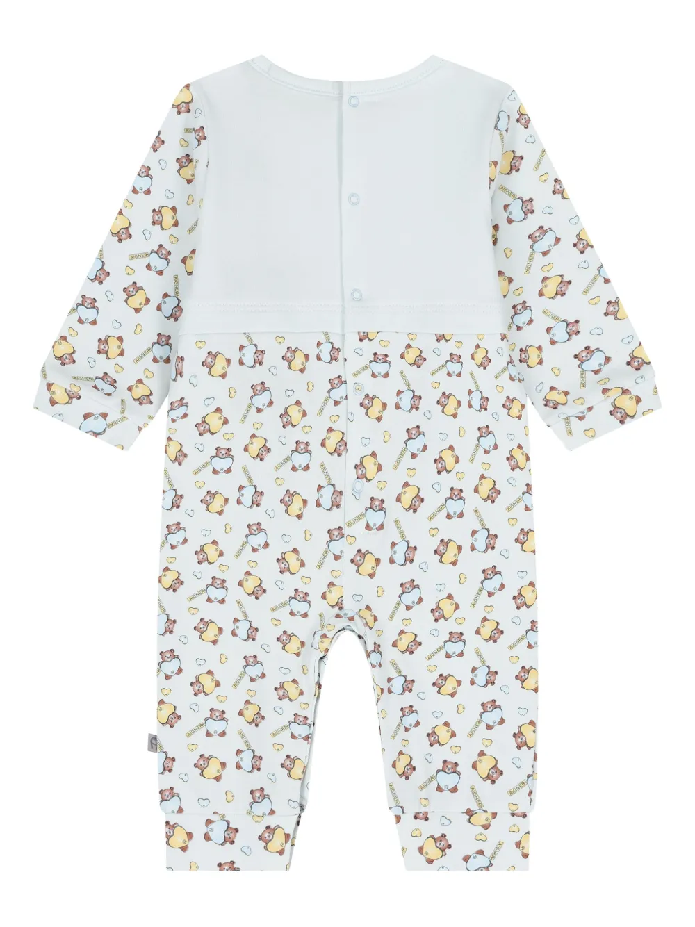 Aigner Kids teddy-bear print romper - Wit