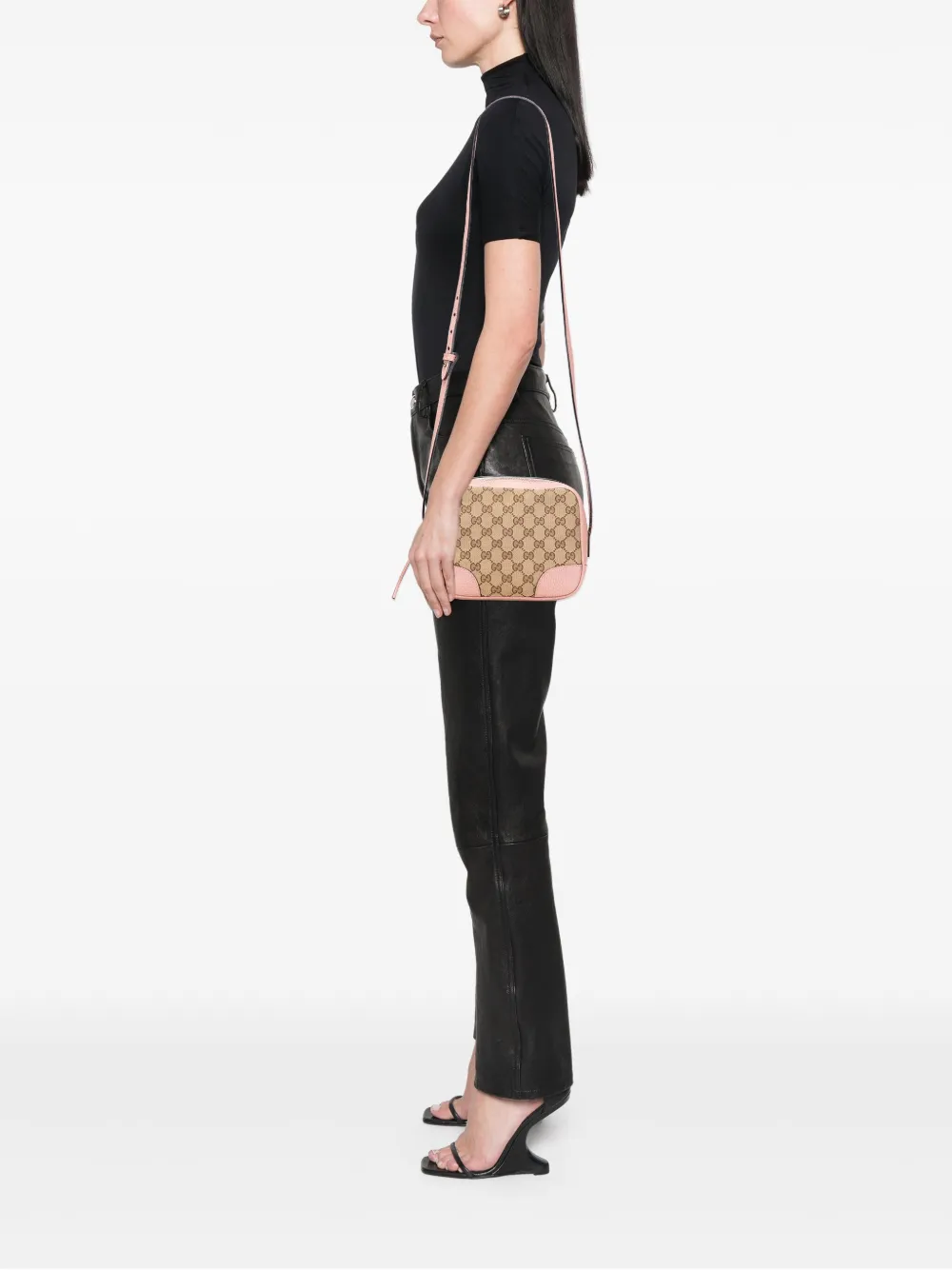 Pre-owned Gucci 2016-2025 Gg Canvas Bree Crossbody Bag In Brown