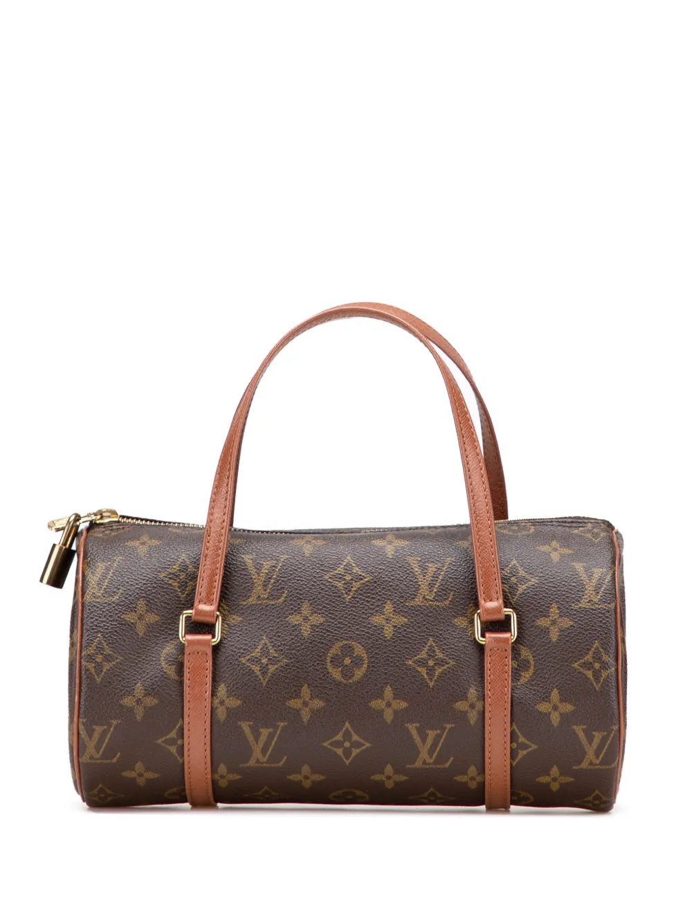 Pre-owned Louis Vuitton 1992 Monogram Papillon 26 Handbag In Brown