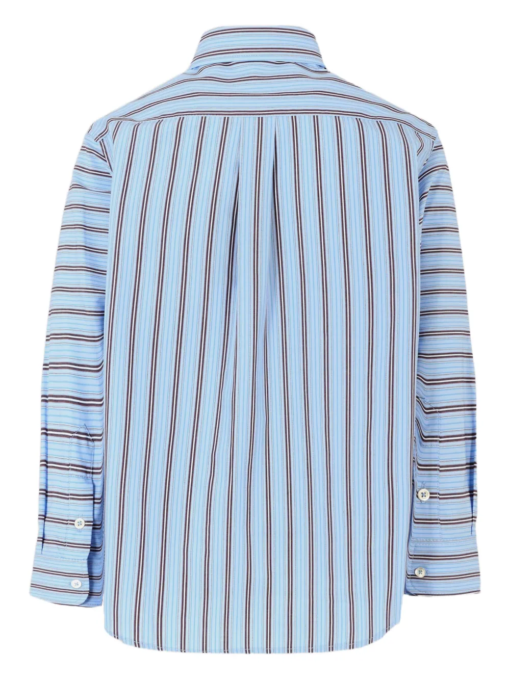 ETRO KIDS Gestreept shirt met Pegaso-borduurwerk Blauw
