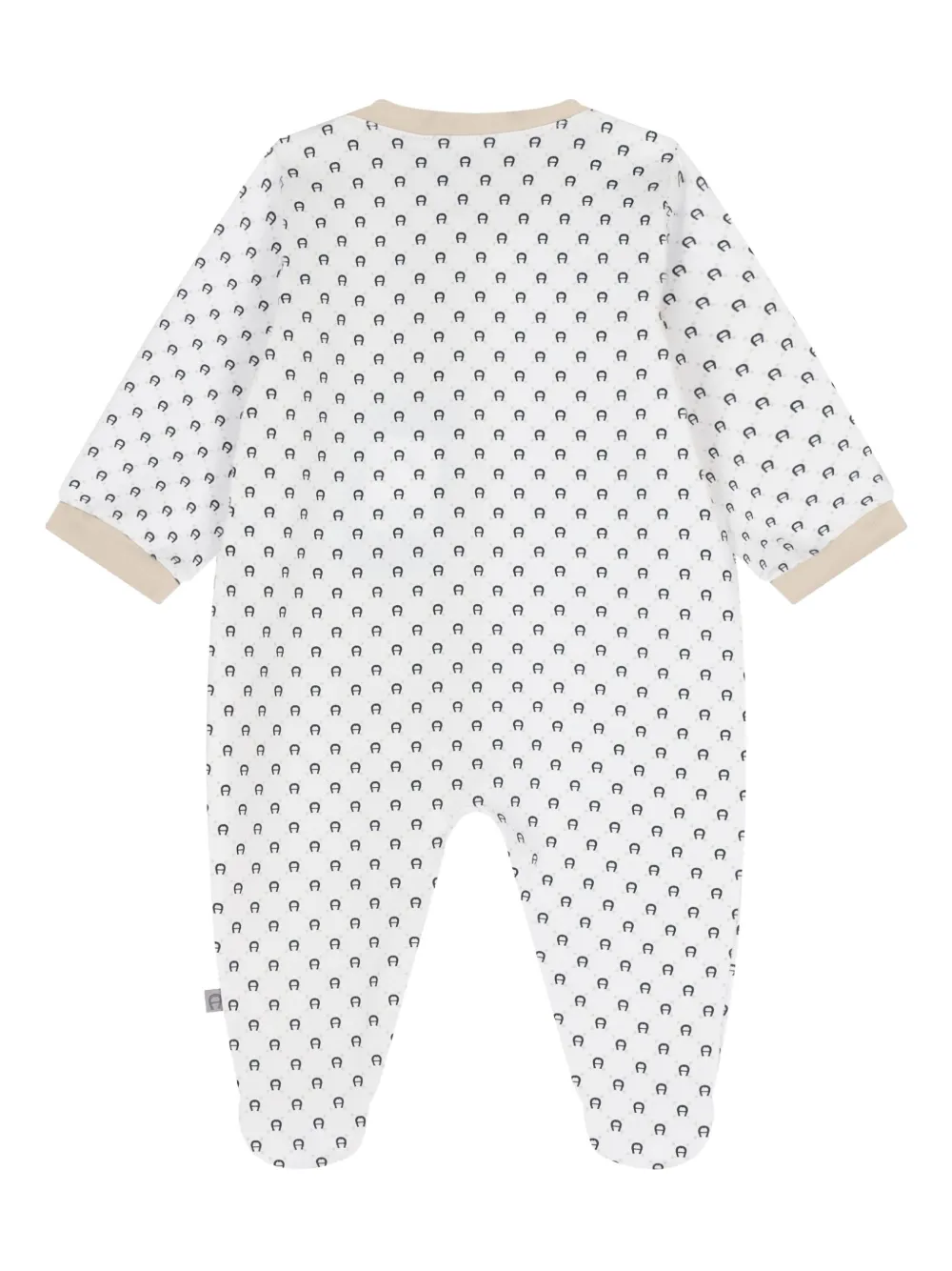 Aigner Kids logo-print two-tone pajamas - Beige