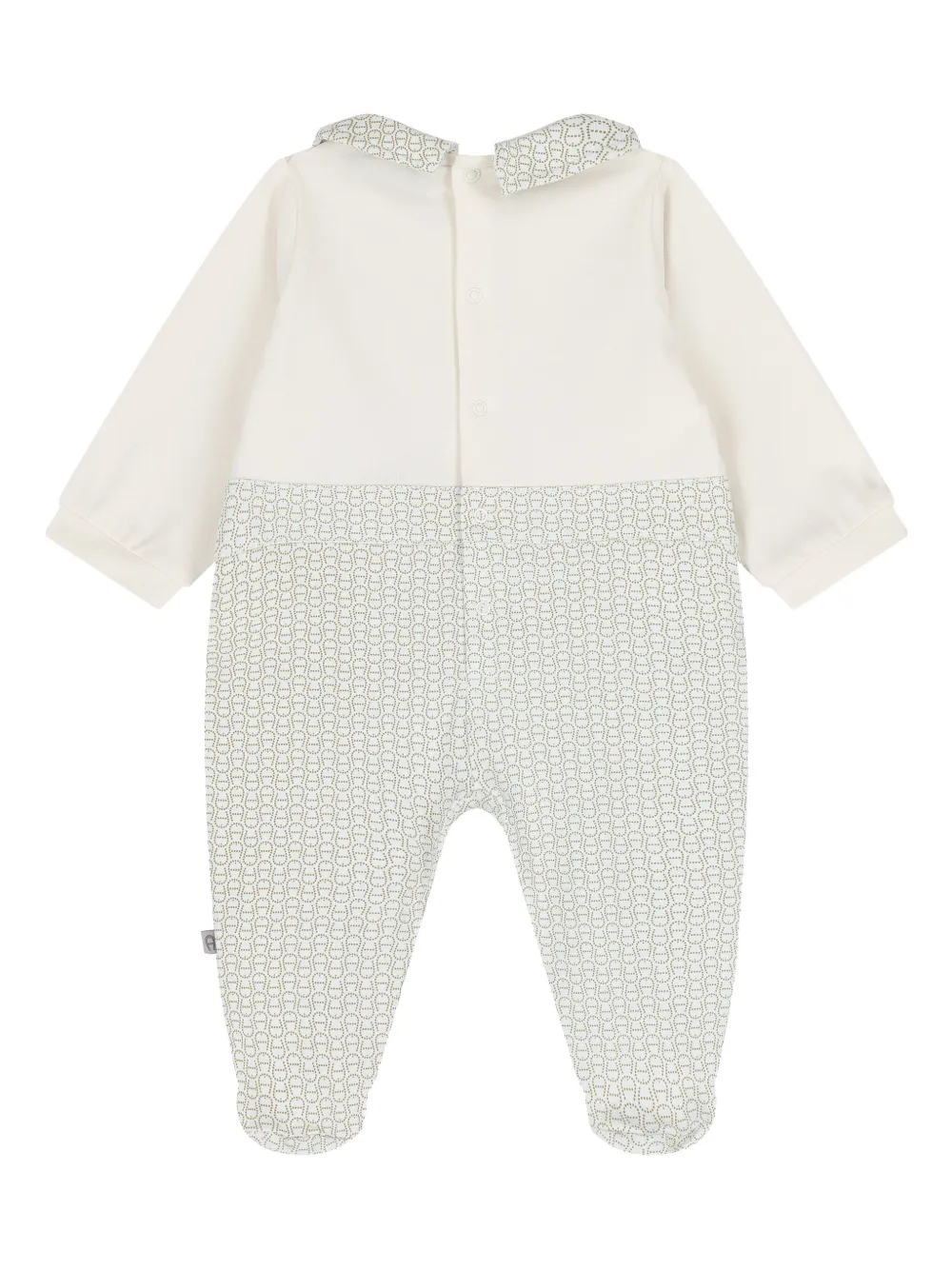 Aigner Kids Peter Pan collar logo pajamas - Wit
