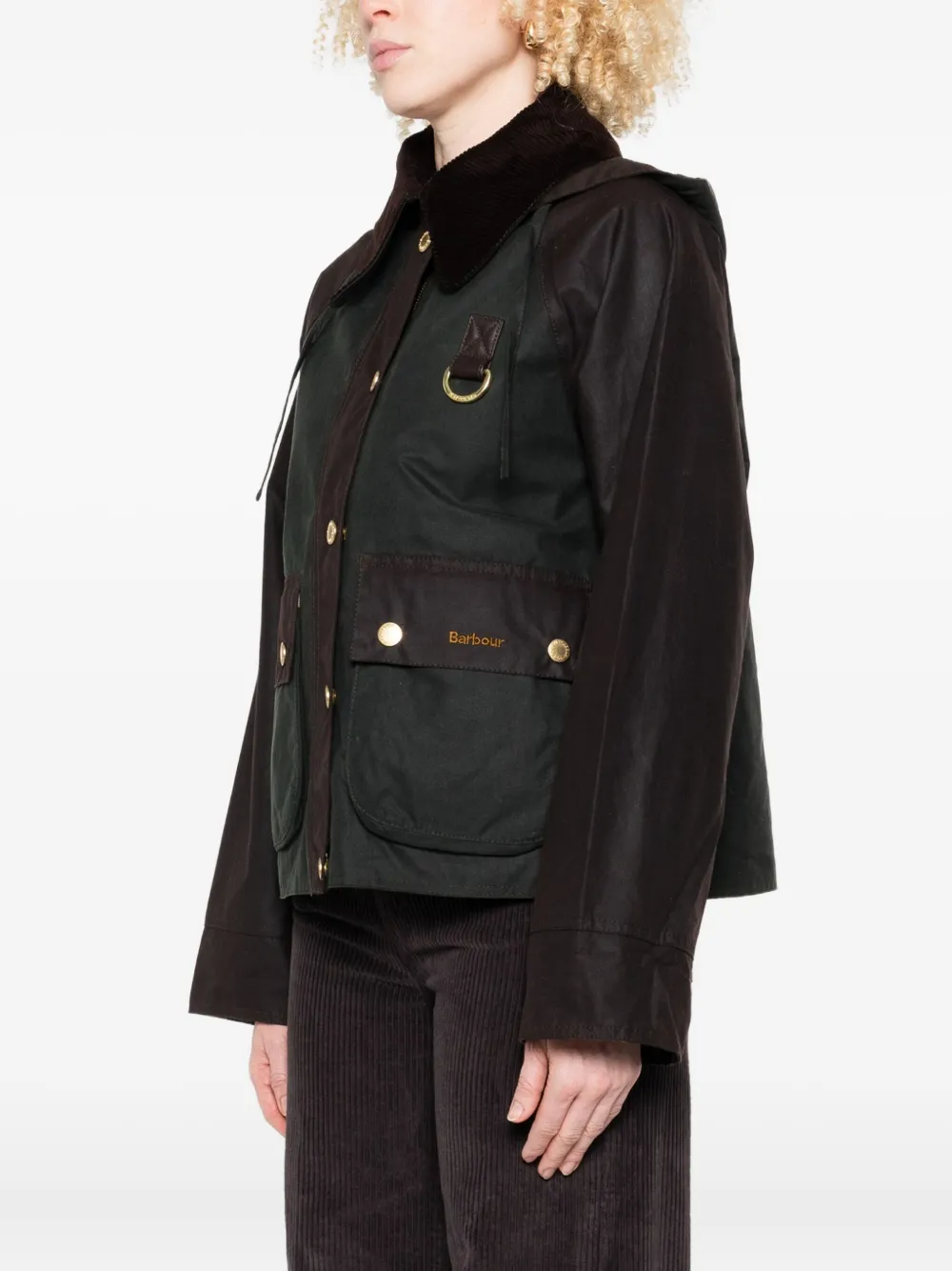 Barbour Reighton jack met capuchon Groen