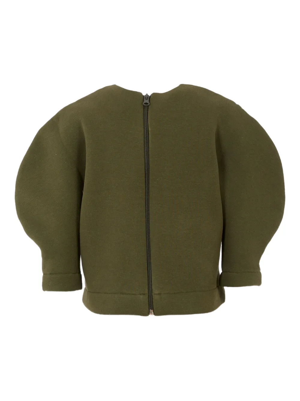 Pangolini Fly Agaric Embroidered Puff-sleeve Sweatshirt In Brown