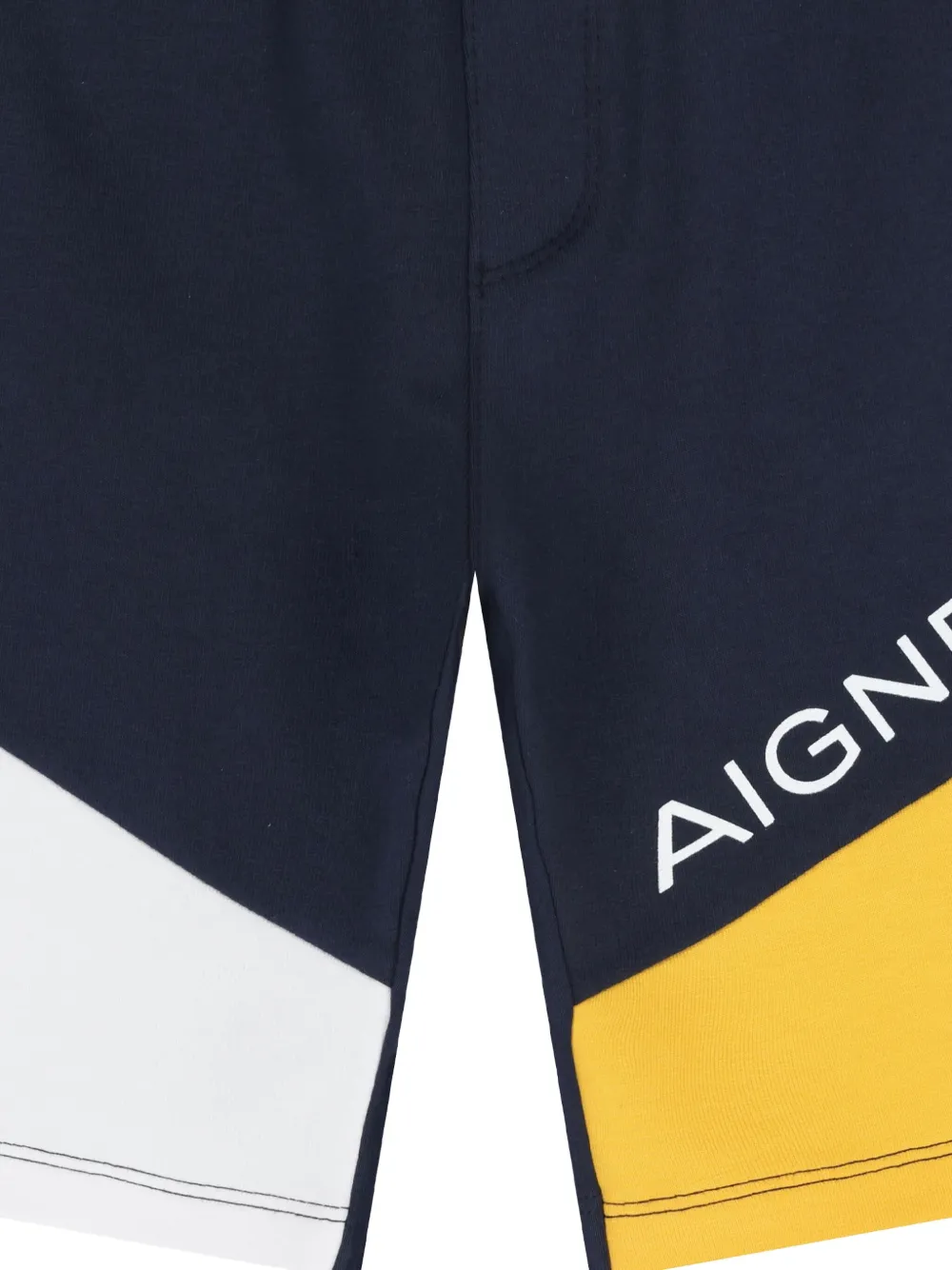 Aigner Kids logo-detail panel shorts Blauw