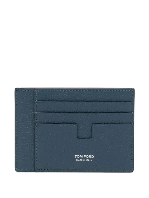 TOM FORD tarjetero de piel con logo