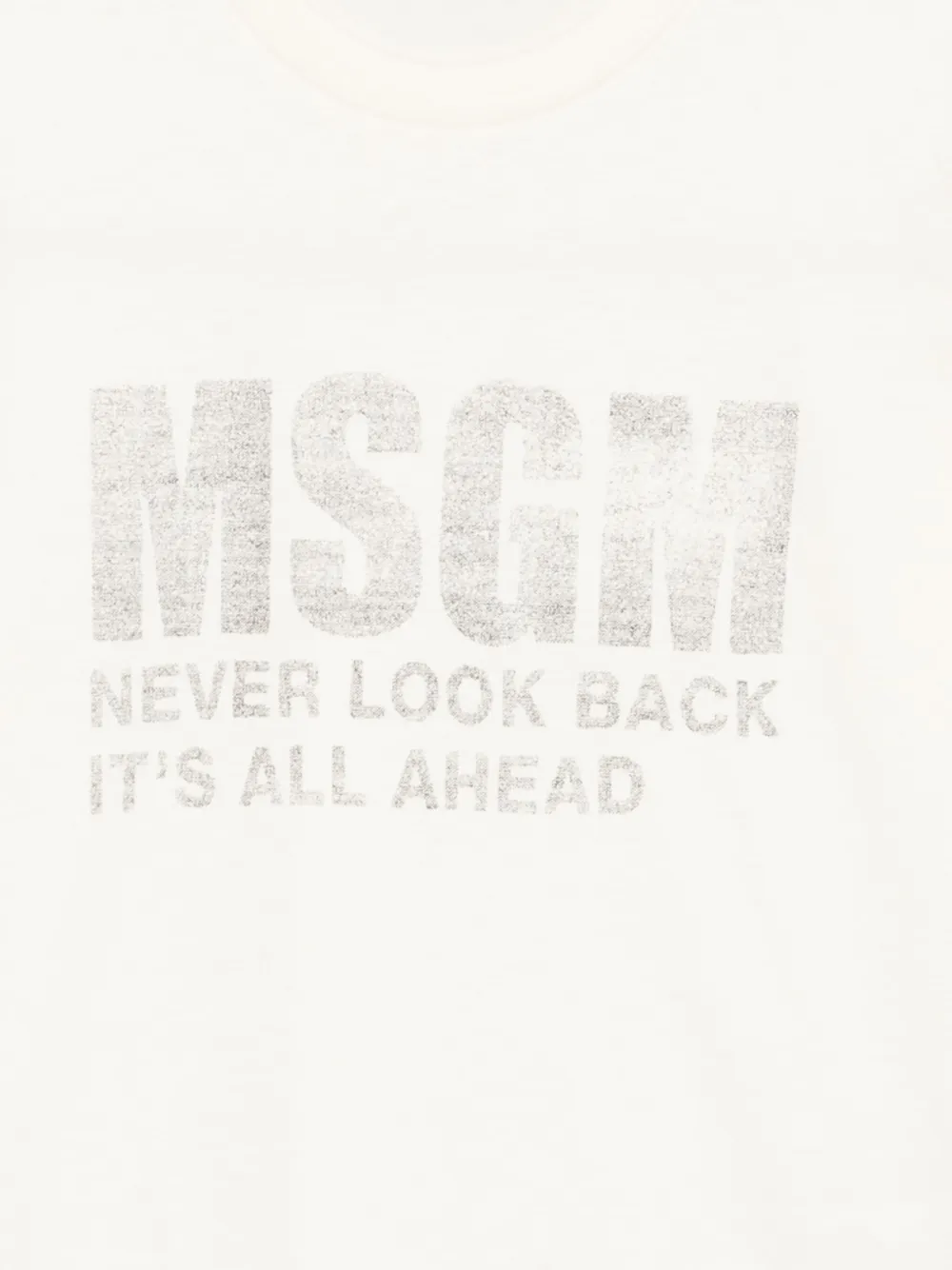 MSGM Kids Katoenen T-shirt met print Beige