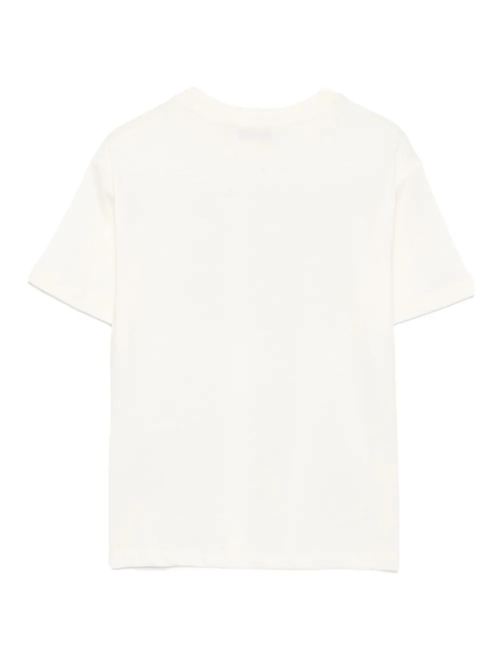 MSGM Kids Katoenen T-shirt met print Beige