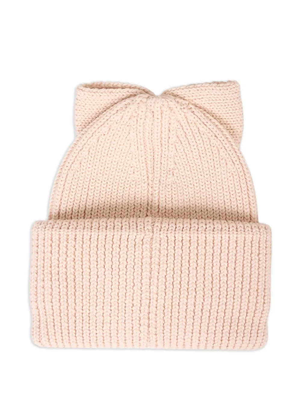Simonetta Geribbelde muts met strikdetail Roze