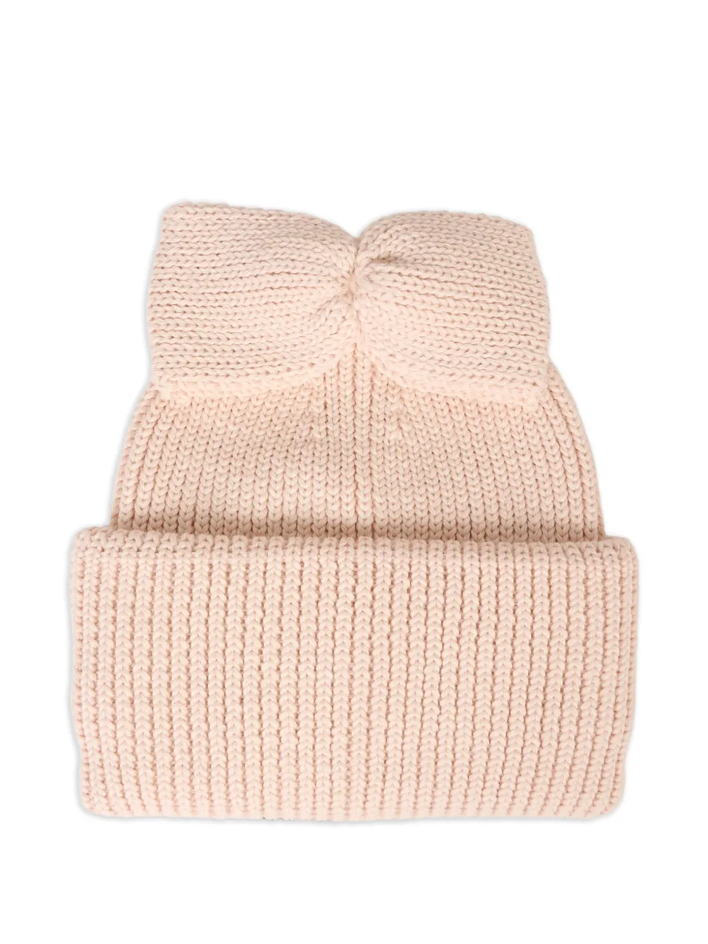 Simonetta Geribbelde muts met strikdetail Roze
