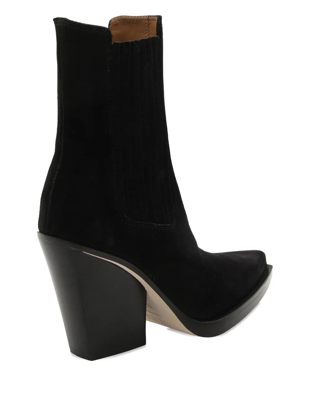 Paris Texas elastic-panel pointed-toe boots Black