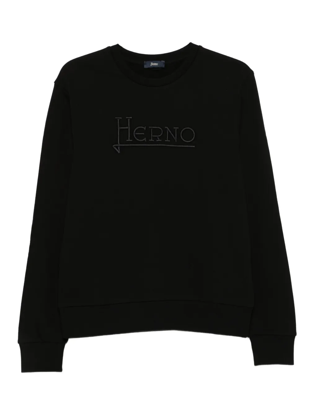 Herno embroidered-logo sweatshirt | Black | Image 1