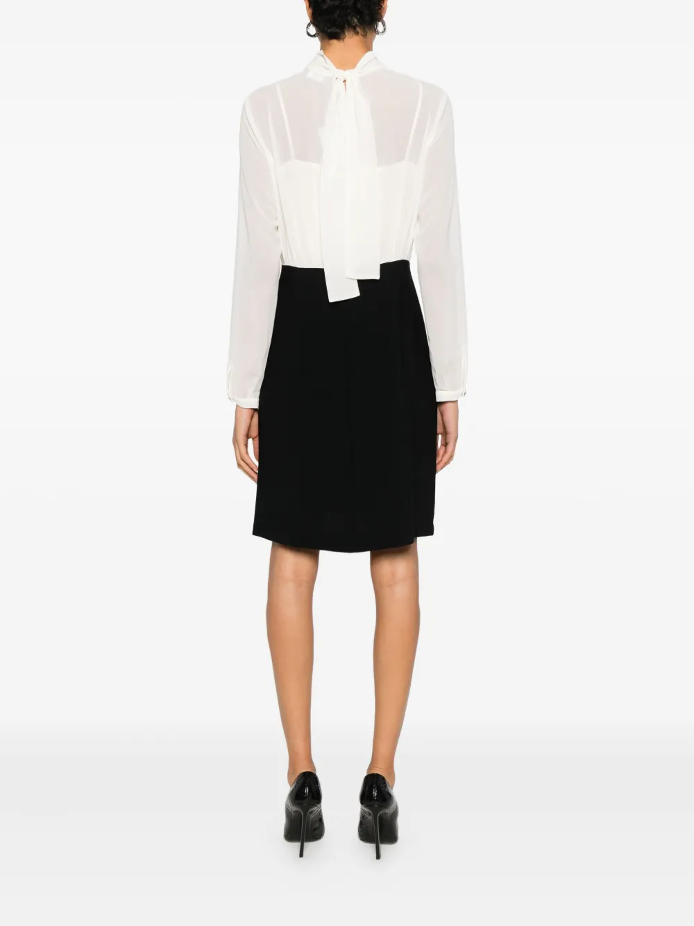 Pennyblack Dimma High-neck Colour-block Dress In White