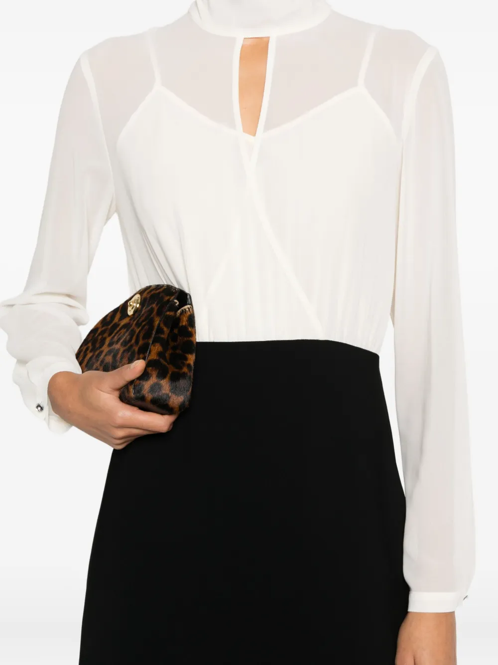 Pennyblack Dimma High-neck Colour-block Dress In White