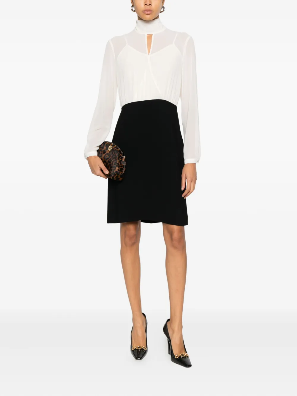 Pennyblack Dimma high-neck colour-block dress - Wit