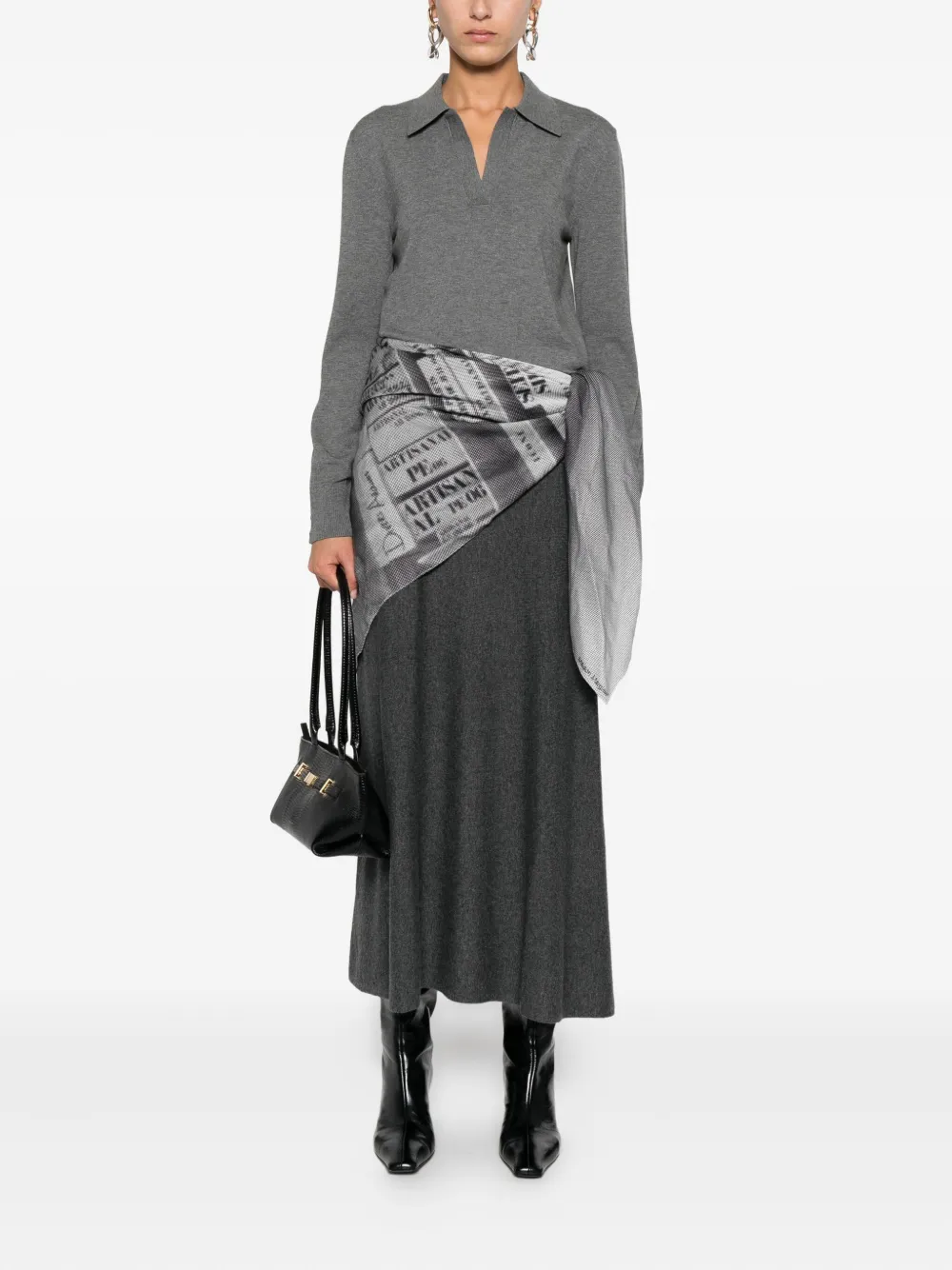 Pennyblack Long-sleeve Sweater In Gray