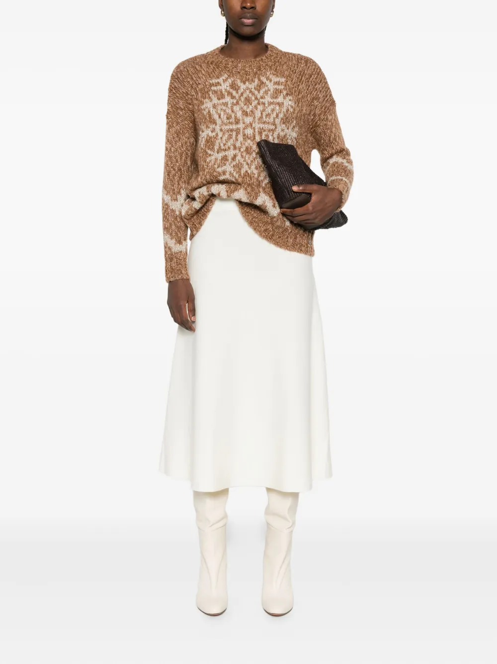 Pennyblack Snowflake-motif Sweater In Brown