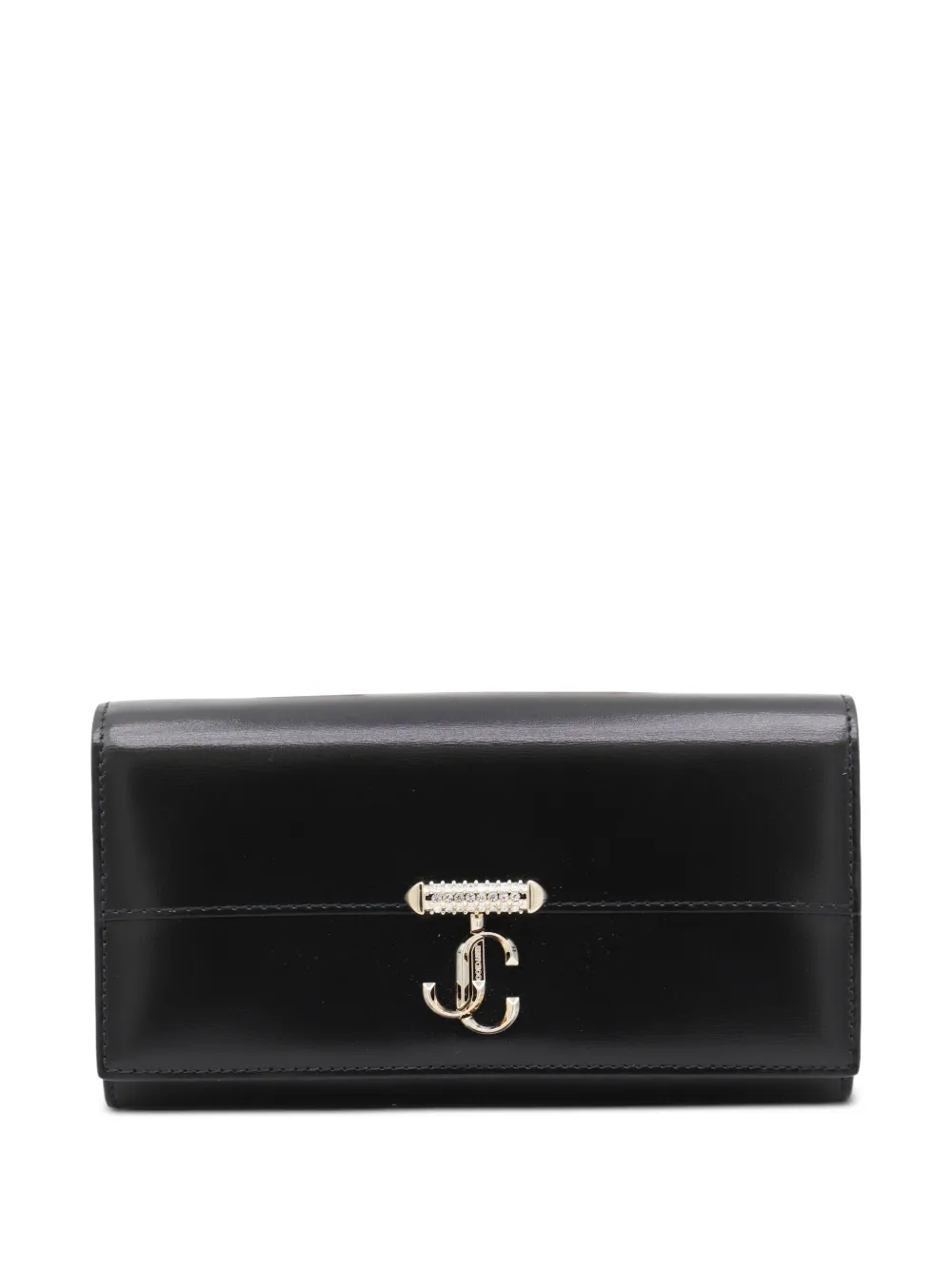 Jimmy Choo Avenue pearl-chain wallet Zwart