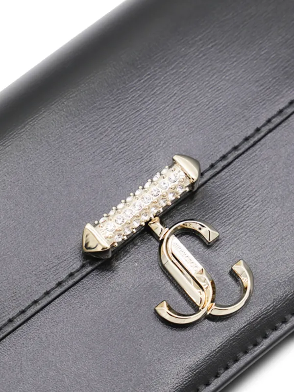 JIMMY CHOOチェーンウォレット 煌めく美しさ【Jimmy Choo】CHERI クリスタルチェーンウォレット