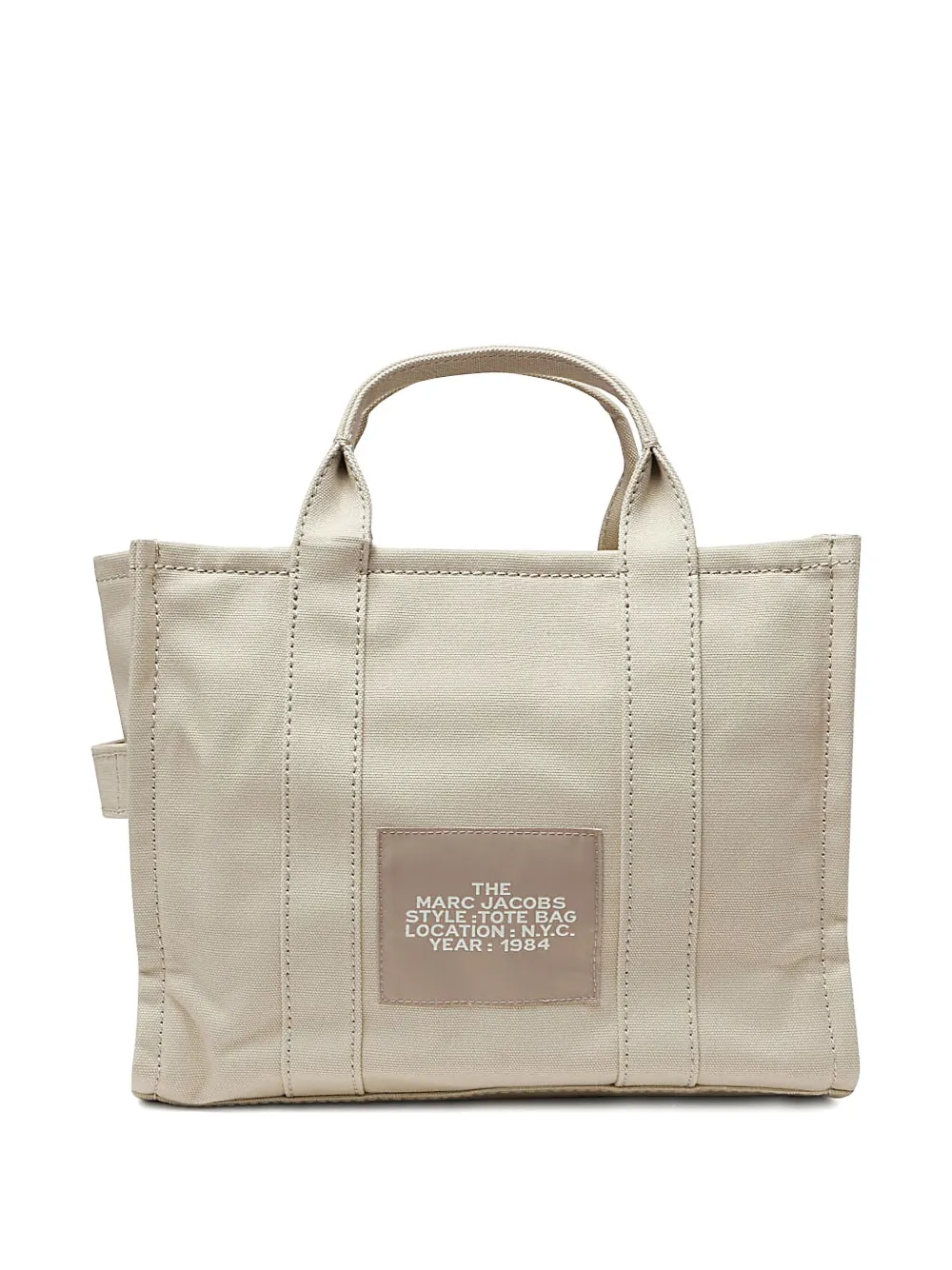 Marc Jacobs logo-plaque tote bag - Beige